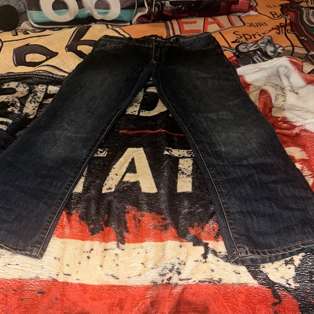 Place Men's Dark Blue Bootcut Jeans
